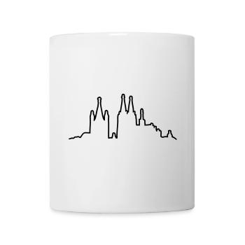 Kölner Skyline Kontur - Tasse - Weiß - Vorne