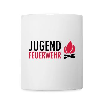 Jeunes sapeurs-pompiers avec flamme - Mug blanc - blanc - Devant