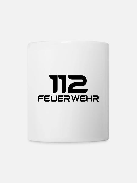 Feuerwehr 112 - Shirt - Tasse - Weiß