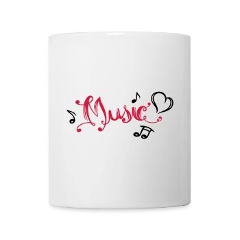 Music Script Music Notes Heart Music Festival - Mug - white - Front