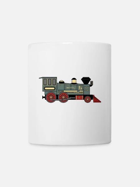 Dampflokomotive - Tasse - Weiß