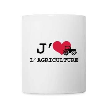 J'aime l'agriculture ! - Mug blanc - blanc - Devant
