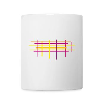 abstrakt / Linien - Tasse - Weiß - Vorne