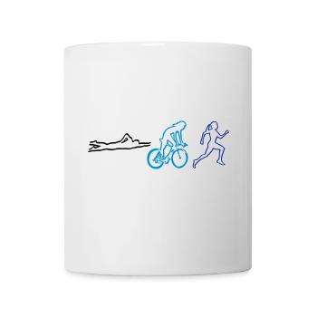 Triathlon, Triathletin - Tasse - Weiß - Vorne