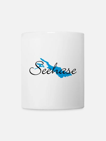 Seehase vom Bodensee für helle Shirts - Tasse - Weiß