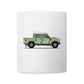 Defender Doppelkabine - Tasse - Weiß - Vorne