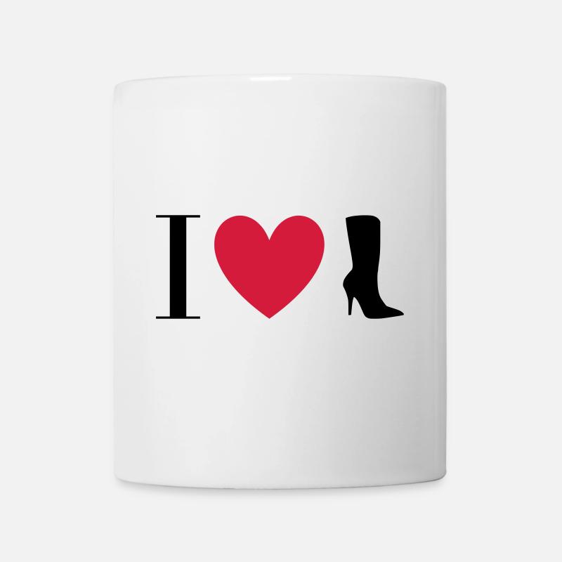 ★ Designfarben änderbar ★ I love Stiefel - Tasse - Weiß