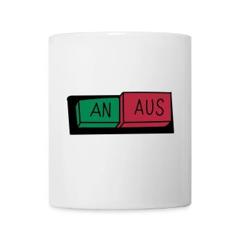 An / Aus Schalter - Tasse - Weiß - Vorne