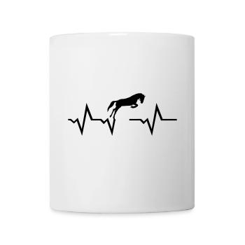 Pferd Herzschlag - Tasse - Weiß - Vorne
