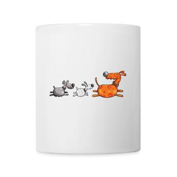 Drei Hundetiere - Hund - Hunde - Dog - Comic - Tasse - Weiß - Vorne