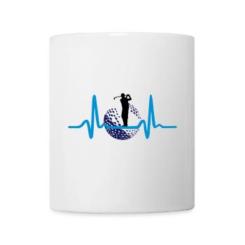 Golfer & Herzschlag - Golf - Tasse - Weiß - Vorne