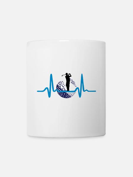 Golfer & Herzschlag - Golf - Tasse - Weiß