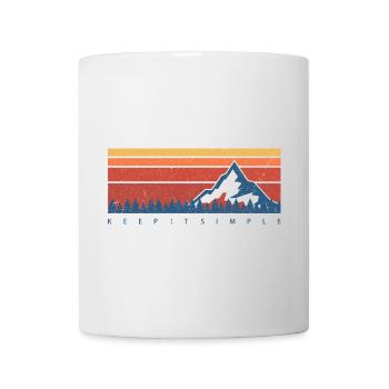 Minimal Mountain Sunset Retro - Mug - white - Front