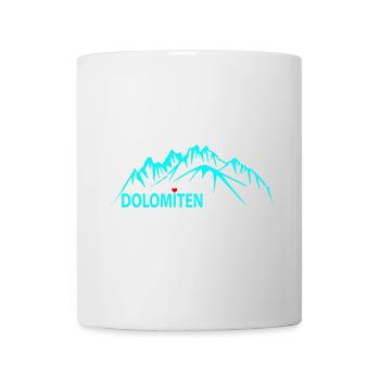 Dolomites Mountain Panorama Illustration - Mug - white - Front