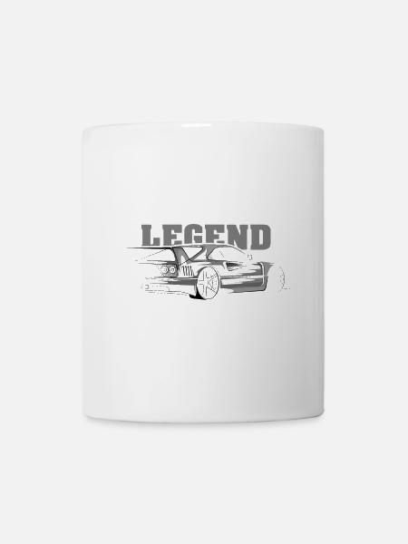 legend symbol team fast cars sketch illustration - Tasse - Weiß
