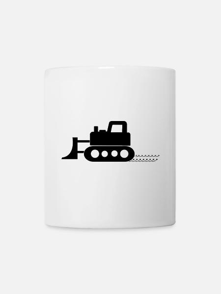 Bulldozer - Tasse - Weiß