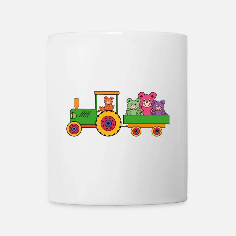Teddybären | Teddy mit Traktor - Tasse - Weiß