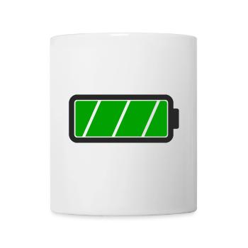 Batterie voll - Tasse - Weiß - Vorne