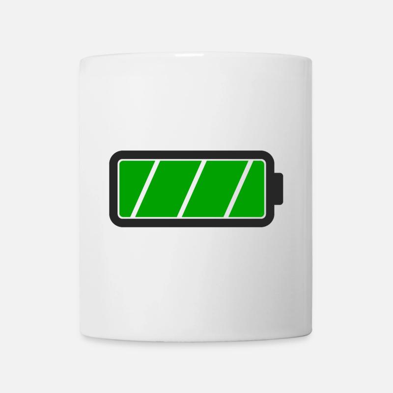 Batterie voll - Tasse - Weiß