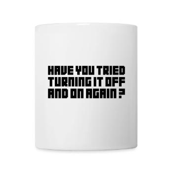 Turning It Off – Nerdiges Computer Statemen - Tasse - Weiß - Vorne