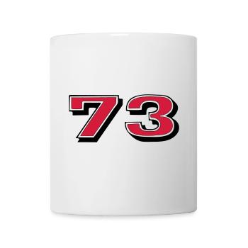 Red 73 on Black - Mug - white - Front