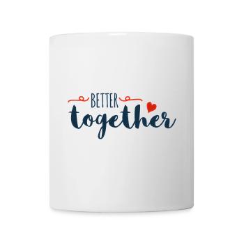 Better Together Drehbuch-Herz - Tasse - Weiß - Vorne