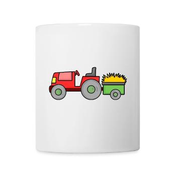 Tractor with trailer - Mug - white - Front