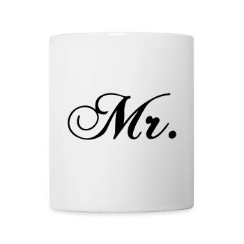 Bride T-Shirt Wedding Gold Calligraphy Gift - Mug - white - Front