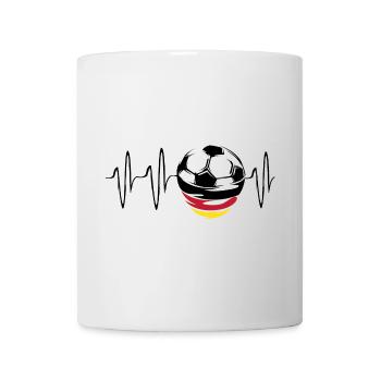 herzschlag deutschland fußball symbol germany icon - Tasse - Weiß - Vorne