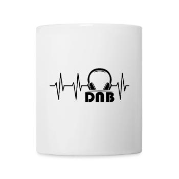 dnb heartbeat headphones drum n bass pulse logo - Mug - white - Front