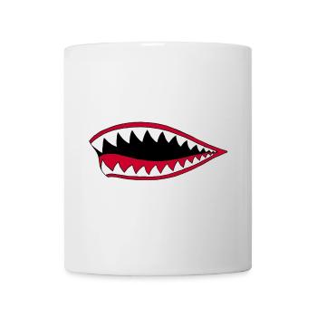 Bouche de carnivore - Mug blanc - blanc - Devant