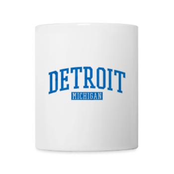 Detroit Michigan Varsity Emblem - Tasse - Weiß - Vorne