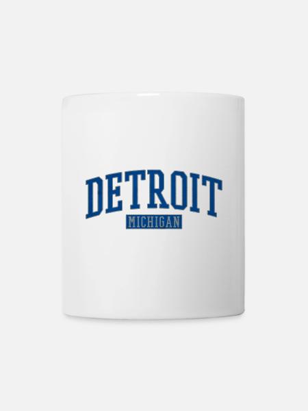 Detroit Michigan Varsity Arc - Mug - white