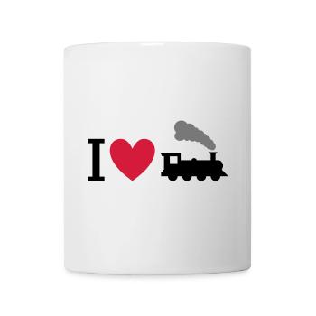 J’adore les locomotives à vapeur - Mug blanc - blanc - Devant