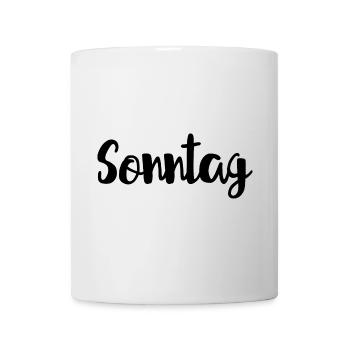 Sonntag Woche Wochenende - Tasse - Weiß - Vorne