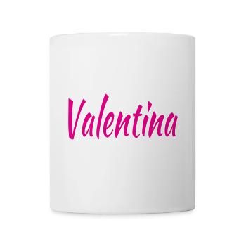 Valentina Kalligrafie Pink - Tasse - Weiß - Vorne