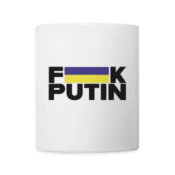 FK Putin Ukraine Flagge für Frieden - Tasse - Weiß - Vorne