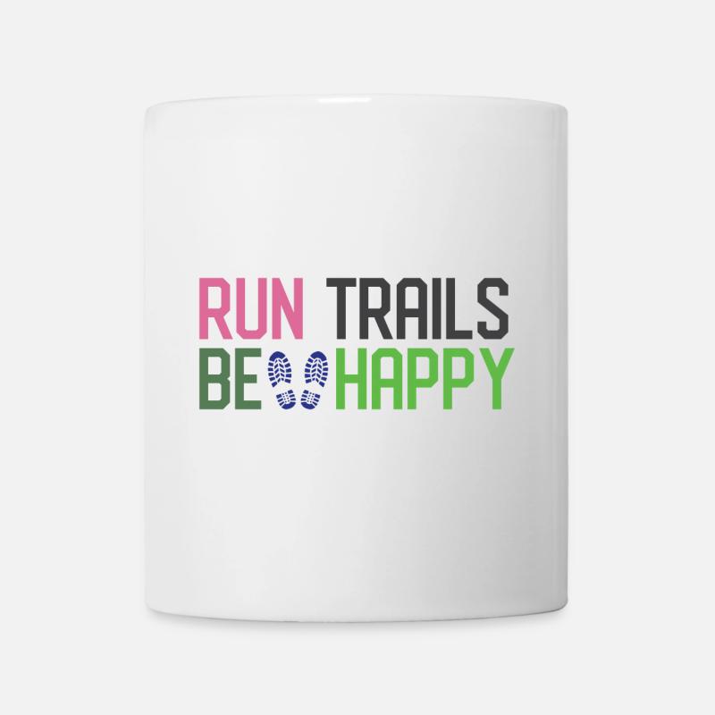 Courir Trails Soyez heureux - Mug blanc - blanc