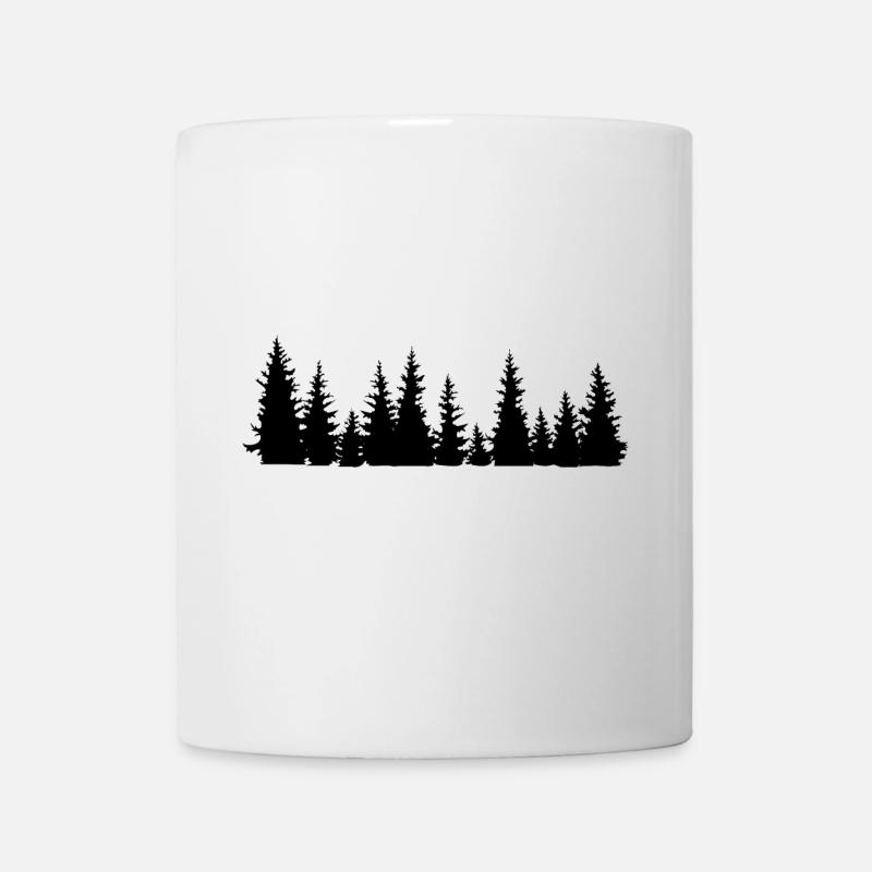 Foret de sapins noirs - Mug blanc - blanc