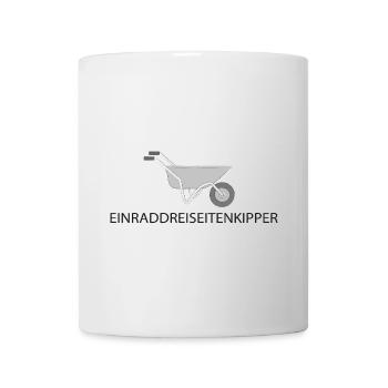 Einraddreiseitenkipper - Schubkarre - Tasse - Weiß - Vorne