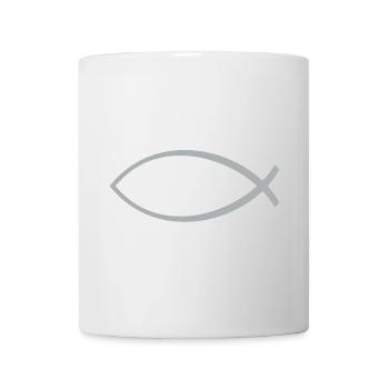 Ichtus poisson argent - Mug blanc - blanc - Devant