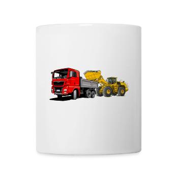 Truck with wheel loader - Mug - white - Front