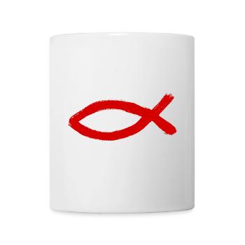Jesusfisch Ichthys Fisch Fische - Tasse - Weiß - Vorne