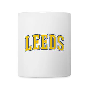 Leeds Varsity Lettering Yellow Blue - Mug - white - Front