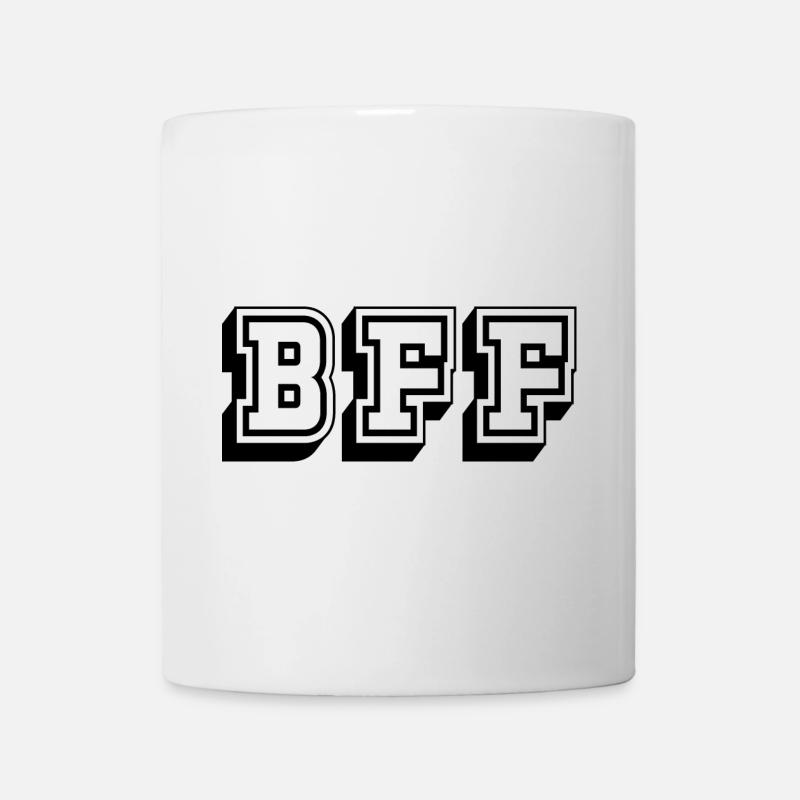 BFF Tshirt black - Mug - white