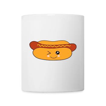 Kawaii, Hot dog, Sausage, Sausage, Butcher - Mug - white - Front