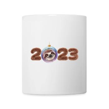 2023 Silvester Neujahr Jahreswechsel Faultier - Tasse - Weiß - Vorne