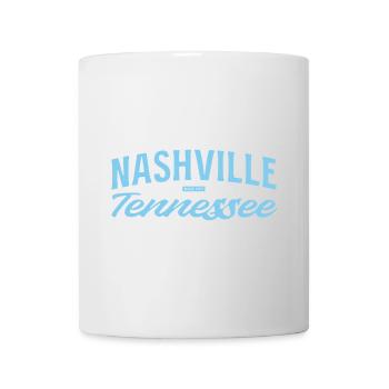 Nashville Script Blue - Mug blanc - blanc - Devant