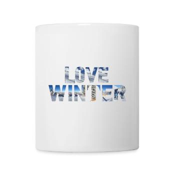 Love Winter - Skiing Winter Sports - Tasse - Weiß - Vorne