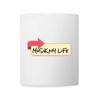 Musik Mein Leben Schriftzug - Tasse - Weiß - Vorne